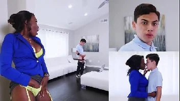 Sexo interracial branquinho fodendo a neguinha delicia